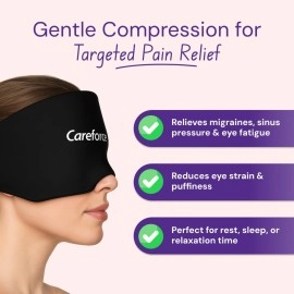 Careforce - The Force Behind Your Health Migraine Relief Cap For Migraines,Headaches,Sinuses,Tension Relief Headache Relief Cap For Men & Women -Black