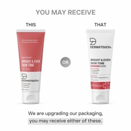 DERMATOUCH Bright & Even Tone Face Wash with Niacinamide Vitamin E and Kojic Acid | Daily Gentle Face Wash For Tan, Pigmentation, Uneven Tone - 70G