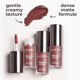 Lamel Liquid Matte Eyeshadow Maad Eyes Eyeshadow, High-pigmented & Long-lasting, Creamy & Smooth Formula - 402 (Macchiato)