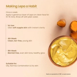 Nat Habit Fresh Tamarind Kasturi Ksheer Lepa Face Mask For Quick Detan & Brightening, Cleans Spots & Marks, Zero Chemicals & Preservatives (40g, Pack of 1)