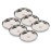Sumeet Stainless Steel Handcrafted Hammered Texture Heavy Gauge Mirror Finish Royal Dinner Plate Set of 6 Pieces, 29.5cm Dia