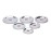 Sumeet Stainless Steel Heavy Gauge Ciba/Lids/Tope/Cheeba Cover Set of 6 Pcs (12.3cm, 13.8cm, 15.5cm, 16.7cm, 18.5cm, 20cm), Silver