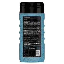 Man Matters 3 in 1 Action Charcoal & Menthol Body Wash | With Menthol, 5% Niacinamide & Activated Charcoal Beads | For Instant Cooling, Odor Protection & Improves Skin texture | 250ml