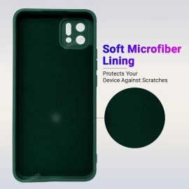 LIRAMARK Silicone Soft Back Cover Case for Oppo A16K | A16e (Silicone Green)