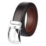 ZORO Men\'s Vegan Leather Reversible Black and Brown Belt | Rotating Buckle | RSCR-01C | Size - 50
