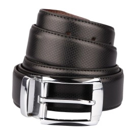 ZORO Men\'s Vegan Leather Reversible Black and Brown Belt | Rotating Buckle | RSCR-01C | Size - 50