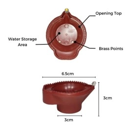 GR Trend Led Light Water Sensor Diyas Plastic With, Ambient Lights, (Pack Of 12), Brown