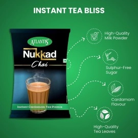 ATLANTIS 3 in 1 Nukkad Instant Tea Premix Powder 1 Kg for Vending Machine