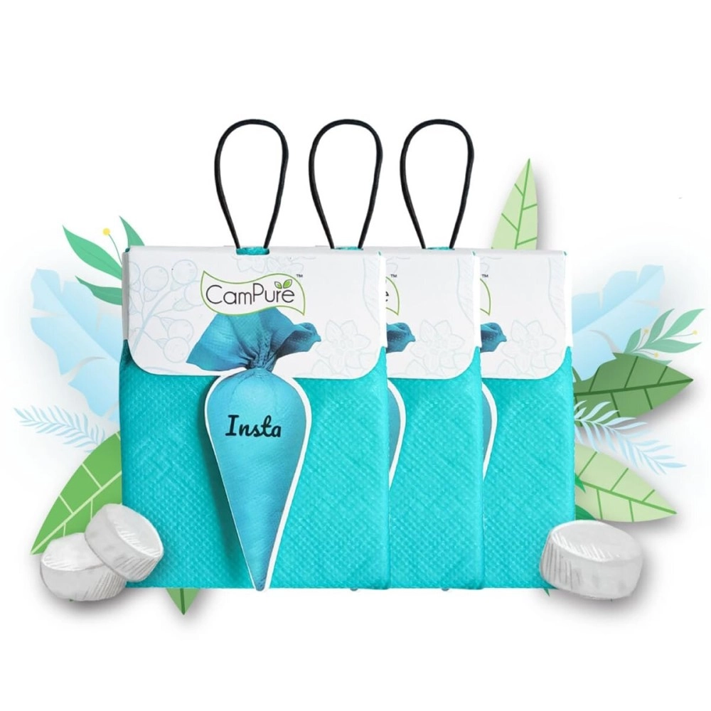 CamPure Camphor Insta Cone (Original) (Pack of 3) - Room, Car and Air Freshener & Mosquito Repellent,?150 gram