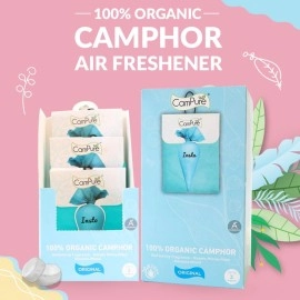 CamPure Camphor Insta Cone (Original) (Pack of 3) - Room, Car and Air Freshener & Mosquito Repellent,?150 gram