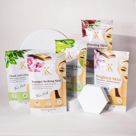 Kimayra Skin Care Combo Powder (Sandalwood + Saffron, Sandalwood + Rose, Aloevera + Cucumber, Pomegranate + Beetroot, Neem + Mint) - Face Pack Combo Powder for Natural Glow Skin - 375Gm (75G X 5 Pack)