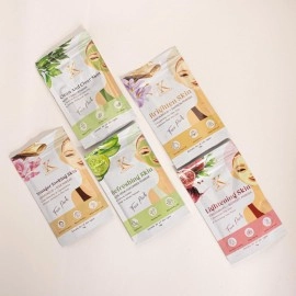 Kimayra Skin Care Combo Powder (Sandalwood + Saffron, Sandalwood + Rose, Aloevera + Cucumber, Pomegranate + Beetroot, Neem + Mint) - Face Pack Combo Powder for Natural Glow Skin - 375Gm (75G X 5 Pack)