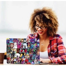 Junkyard Vinyl Anime Stickers for Scrapbook Kids Electronic Gadgets (Pack of 50) Theme: Naruto one Piece, Jujutsu Kaisen, Death Note Lovers, Goku etc.