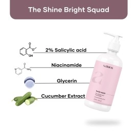 Saturn by GHC 2% Salicylic Acid Body Wash 250ml | Prevents Body Acne, Bumpy Skin & Deep Cleanses Skin | Paraben & SLS Free | Gentle Exfoliating Shower Gel