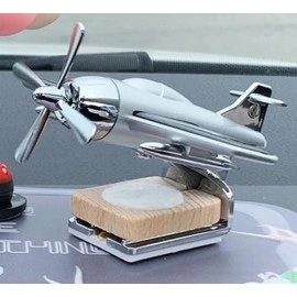 Eltron Turbo Aeroplane Glider Design Working On Solar Power Car Interior Accessories Decoration Diffuser/Dispenser Rotating Fan Dashboard Aroma Organic Fragrance Car Perfume (Pack of 1, Silver), Wipe