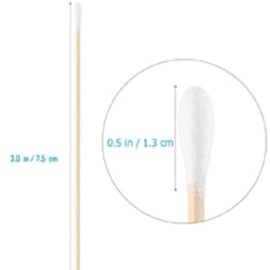 Aternal 300 Pieces Wooden Ear Cleaning Buds Double Tip Cotton Swabs Ear Wax Cleaner Multipurpose Personal Care Buds