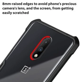 Winble Back Case Cover for OnePlus 6T / OnePlus 7 Back Cover Crystal Clear Camera Protection Airbag PC TPU Bumper Back Cover for OnePlus 6T / OnePlus 7