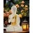SN Handicrafts Buddha Idol Statue Showpiece Gift Gifting Item Polystone Home Decor Decoration 1 pic (White)