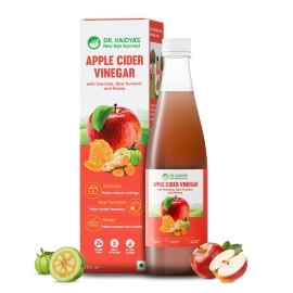 DR. VAIDYA\'S new age ayurveda Apple Cider Vinegar | No Added Sugar| With Garcinia, Raw Turmeric & Honey |Supports Weight Management with 6 Super Herbs | (450ml) Pack of 1