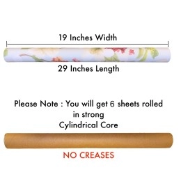 aakar, Pack Of 6, Gift Wrapping Paper Sheet, Gift Paper - New Florals,Multicolor