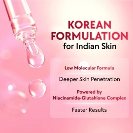 Chicnutrix Outshine - with Korean 2% Niacinamide + Glutathione + Vitamin C | Helps Brighten Dull Skin, Clears Dark Spots, Blemishes, Acne Marks & Pigmentation | Korean Glass Skin Serum