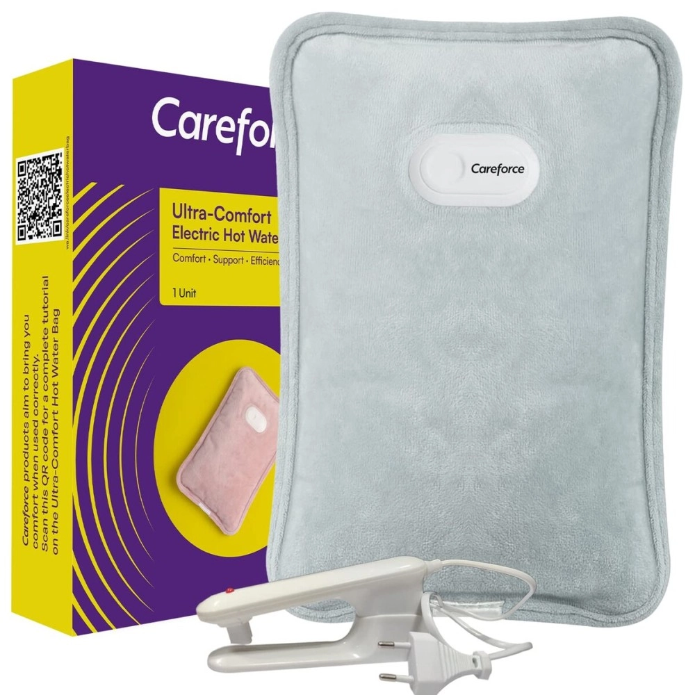 Careforce - The Force Behind Your Health Electric Hot Water Bag Electric Hot Bag Heating Bag Hot Pack Warm Water Bag Hot Gel Bag Electric Heat Bag- Grey