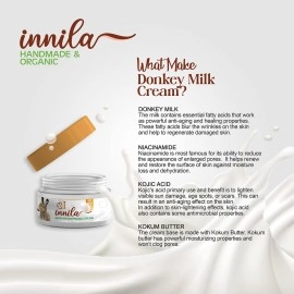 Innila Donkey Milk Skin Brightening & Anti - Aging Day Cream With Kojic Acid & Niacinamide - 50GM (With SPF 25 PA+++) - For Face, Neck & Underarms (Men & Women)