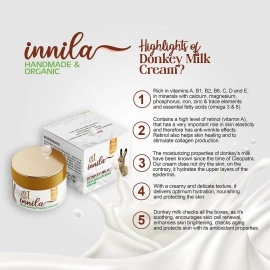 Innila Donkey Milk Skin Brightening & Anti - Aging Day Cream With Kojic Acid & Niacinamide - 50GM (With SPF 25 PA+++) - For Face, Neck & Underarms (Men & Women)