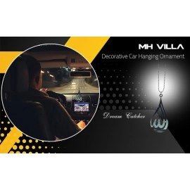 MH VILLA Allah Car Hanging Accessories Interior,Car Dashboard Accessories,Car Mirror Hanging Accessories,Car Decoration Accessories,Dream Catcher for car - Allah - Pack 1