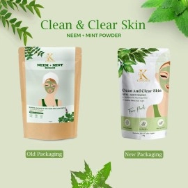 Kimayra Organic Neem + Mint Face Pack Powder For Clean & Clear Skin | Help In Reduce Pimple/Acne, Marks & Scars | Natural Face Pack Powder For Women/Men - Safe For All Skin Type - 75gm (Pack Of 1)