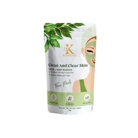 Kimayra Organic Neem + Mint Face Pack Powder For Clean & Clear Skin | Help In Reduce Pimple/Acne, Marks & Scars | Natural Face Pack Powder For Women/Men - Safe For All Skin Type - 75gm (Pack Of 1)