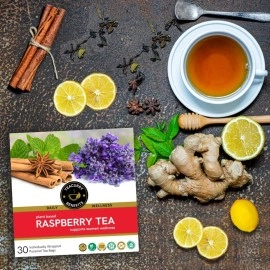 TEACURRY Raspberry Leaf Tea (50 Grams, 100 Cups)- Helps with Period health,& Labour