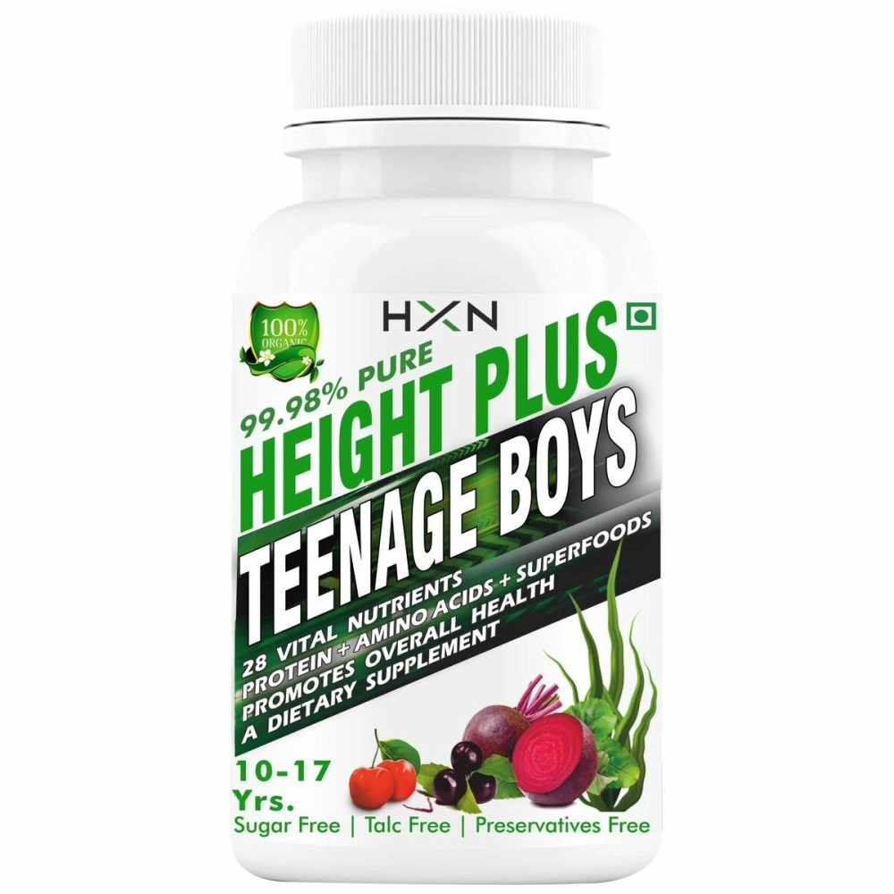 HXN Height Growth Supplement For Boys Enriching Essential Amino Acids, Superfood Supplements To Helps Good Health-60 Tablet (No Capsule Pack1)