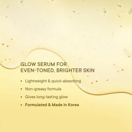 QUENCH BOTANICS Vitamin C Glow Boost Face Serum with 5% Ethyl Ascorbic Acid | Brightening Serum for Dark Spots & Uneven Skin Tone | Highly Stable & Non Irritating | Made in Korea (30ml)