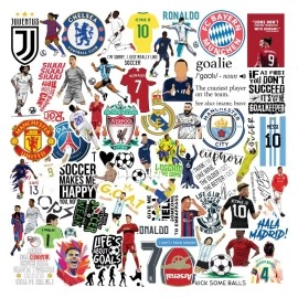 CodersParadise Pack Of 65 Football Soccer Stickers..
