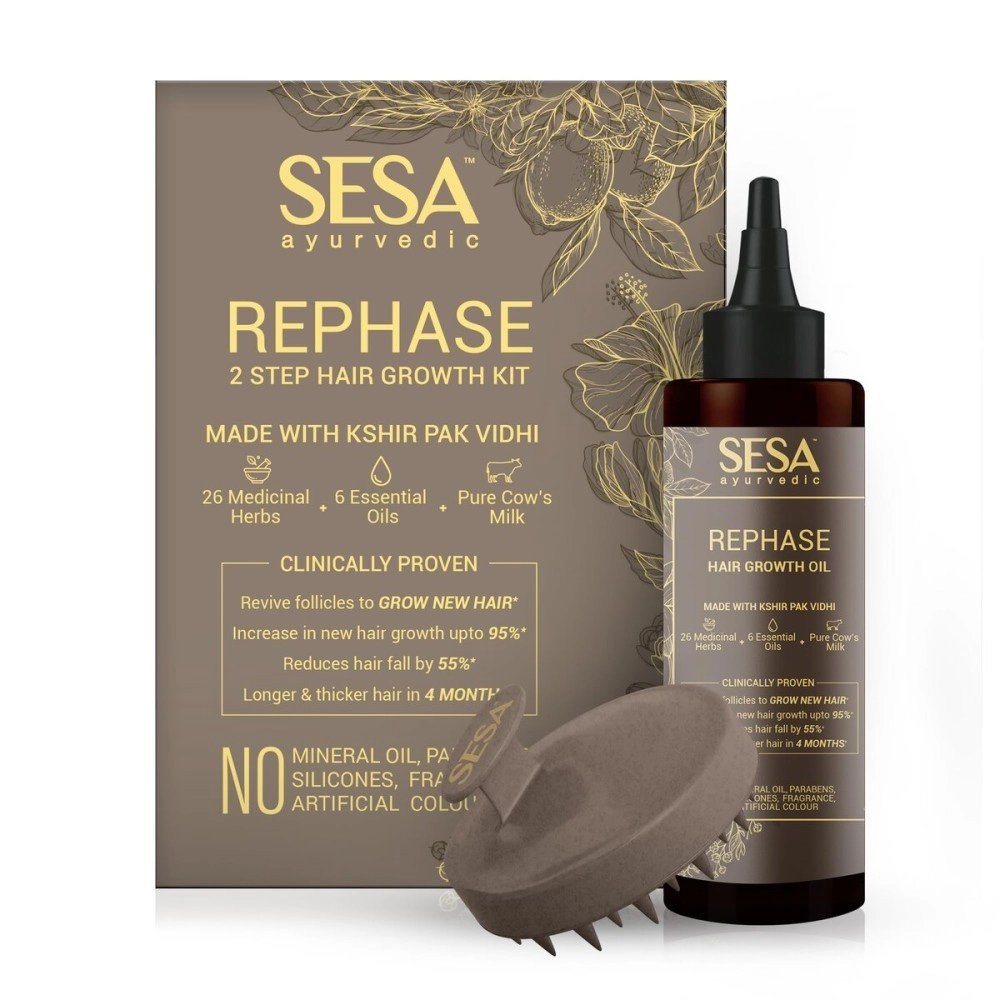 SESA Ayurvedic Regain 2 Step Hair Growth Kit I Clinically proven | manages Hairfall I facilitates Hair growth I 100% Natural I Ayurvedic certified