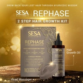 SESA Ayurvedic Regain 2 Step Hair Growth Kit I Clinically proven | manages Hairfall I facilitates Hair growth I 100% Natural I Ayurvedic certified
