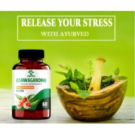 Trivang by Vedrisi Ashwagandha Capsules KSM-66 for General Wellness, 60 Capsules