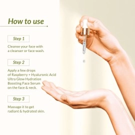 Lotus Botanicals Hyaluronic Acid & Raspberry Ultra Glow & Hydration Boosting Serum | All Skin type|Paraben & Sulphate Free| 14ml