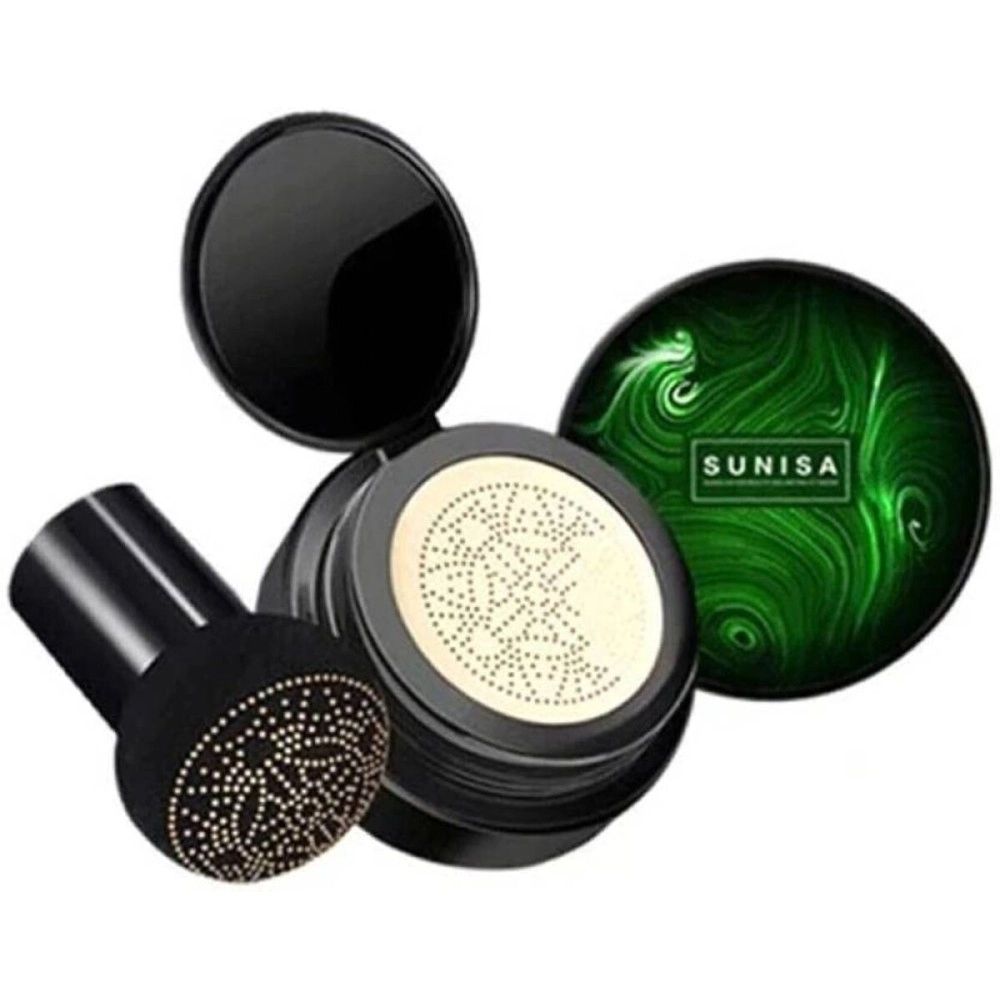sunisa Mushroom Head Air Cushion Waterproof Cream Frost Concealer Oil Control Face Make up Foundation (ivory white, 20 g)