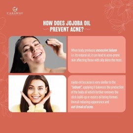 CARAWAY Jojoba Oil Cold Pressed - Organic Jojoba Oil for Face and Hair Growth - Multiple Uses - 50 ml