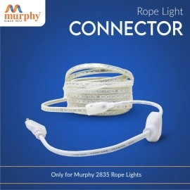 Murphy 220V AC PIN Connector/Adaptor/Cable for LED (SMD 2835-120 LED/Mtr.) Rope Light (Pack of 4)