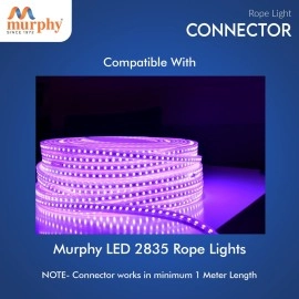 Murphy 220V AC PIN Connector/Adaptor/Cable for LED (SMD 2835-120 LED/Mtr.) Rope Light (Pack of 4)