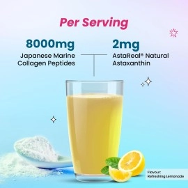 CHICNUTRIX Mighty Collagen - With 8g Japanese Marine Collagen Peptides + 2mg Astaxanthin | Youthful Skin, Healthy Bones & Joints