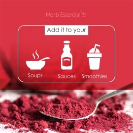 Herb Essential Beetroot Powder for Skin & Hair, 100g | 100% Natural | Hydrates & Revitalizes for Radiant Skin & Healthy Hair, Rich in Antioxidants