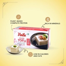 Voila Silken Tofu (Soya Paneer) 300g | Low Fat & High Protein Japanese Snack | Shelf Stable | Product of Japan | Ambient Storage