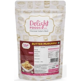 Delight Foods Mylapore Iyers Butter Murukku 200g | Healthy Groundnut Oil Fried Benne Murruku, Tea/Coffee time Snacks, Namkeen (200)