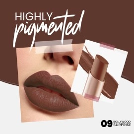 MARS Creamy Matte Long Lasting Lipstick for Women | Creamy Lipstick | Single Swipe Application | Smooth & Light Weight (3.2 gm) (09-Bollywood Surprise)