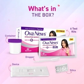 Ova News Ovulation Detection Kit for women planning pregnancy - 5 strips by Mankind x Pack of 2