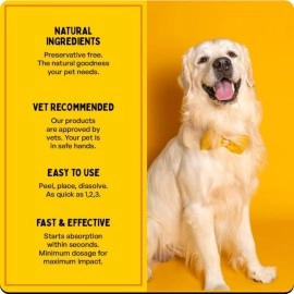 Furlicks Skin & Coat Supplement for Dogs & Cats | Biotin (Vitamin B7), Omega 3 & 6 Fatty Acids and Chia Seeds for Thick & Shiny Fur, Healthy Skin & Reduced Shedding (30 Oral Dissolving Strips)